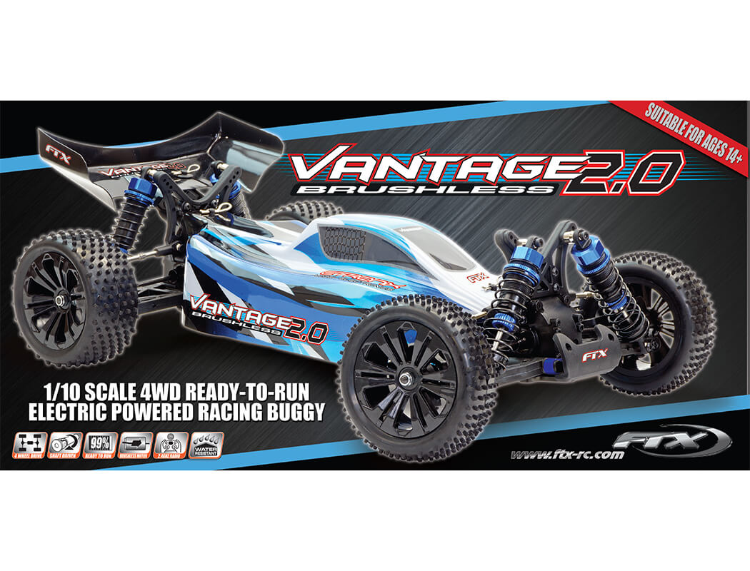 FTX Vantage 2.0 1:10 Brushless Buggy 4WD - RTR (W/Lipo Battery & Charger) (FTX5561B)