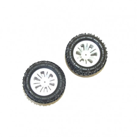 FTX Carnage Mounted Wheel/Tyre Complete Pair - White (FTX6310W)