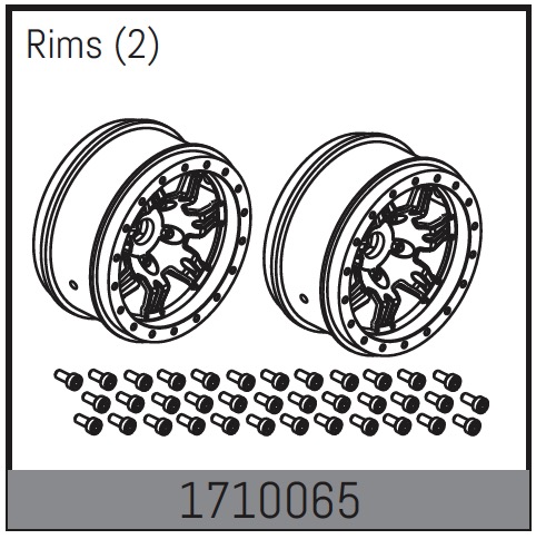 Absima Wheels (2) ( AB 1710065)