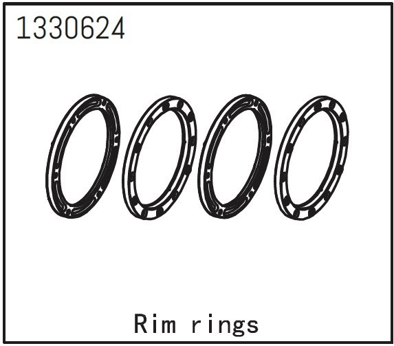 Absima Beadlock Rings (2) - Yucatan  ( AB 1330624)
