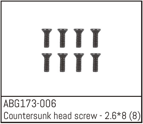 Absima Flat Head Screw M2.3*6 (8) ( AB G173-006)