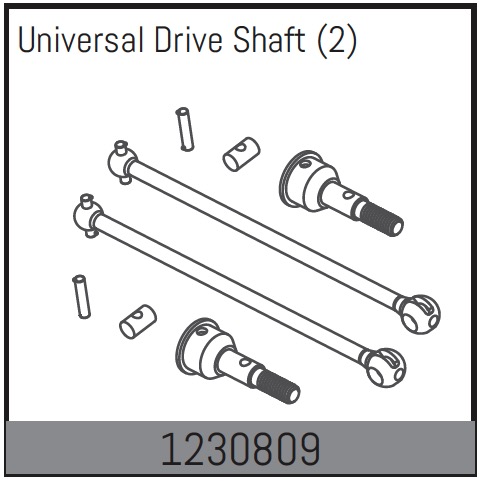 Absima Universal Drive Shaft (2) ( AB 1230809)