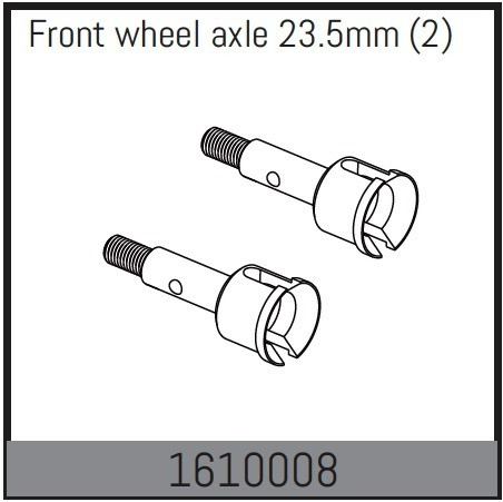 Absima Front Wheel AXLe 23.5mm (2) ( AB 1610008)
