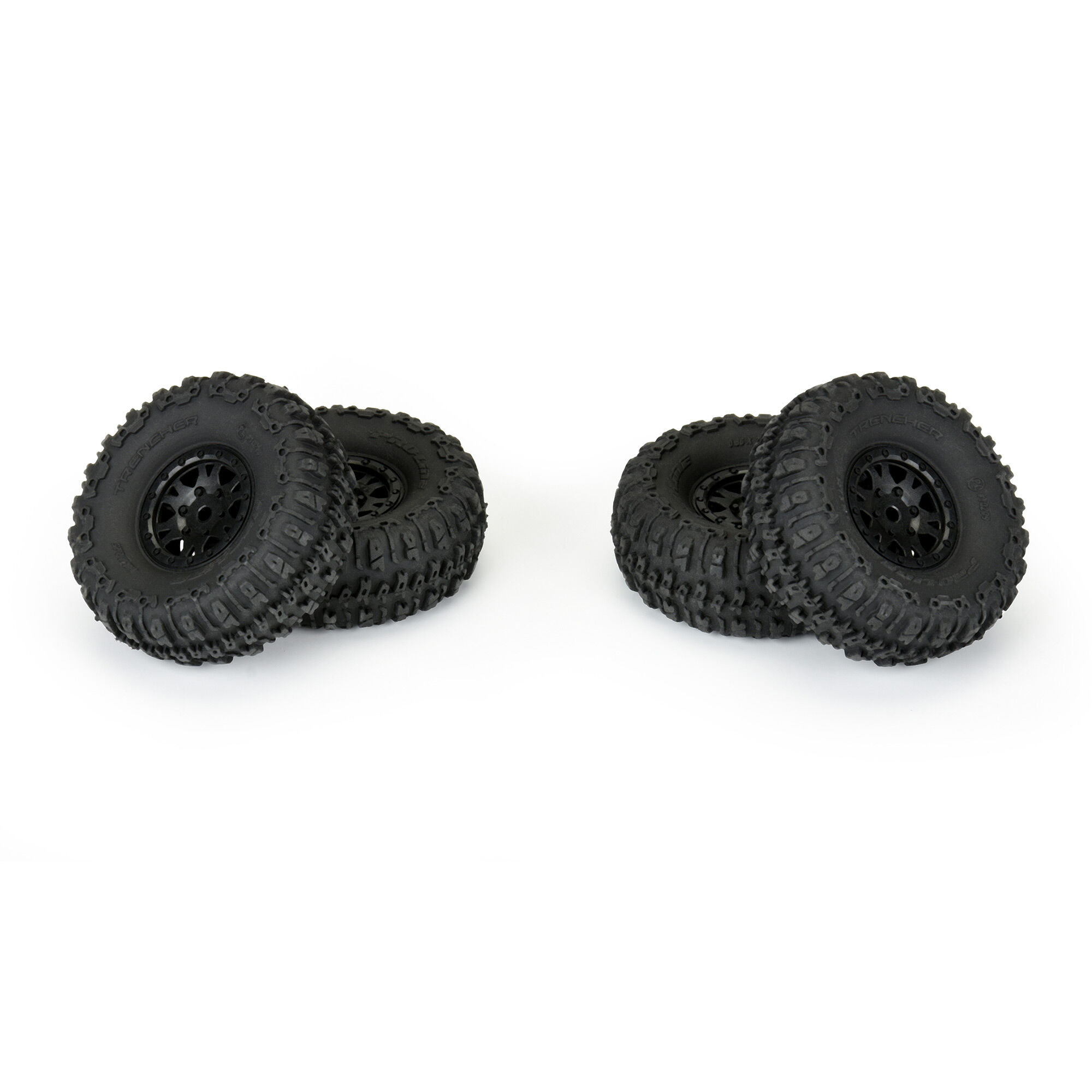 Proline 1/24 Trencher Fr/Rr 1.0&quot; Tires Mounted 7mm Black Impulse (4) (G-PRO10209-10)