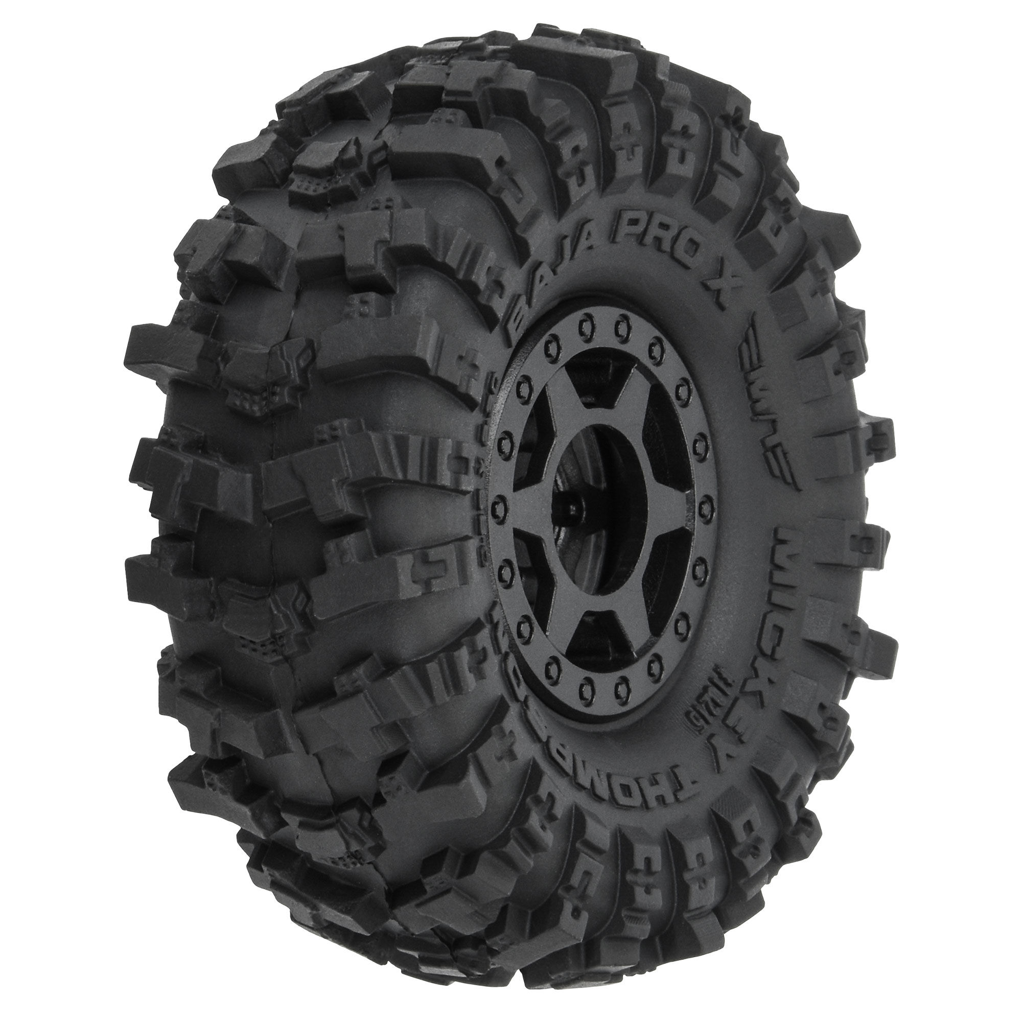Proline 1/24 Mickey Thompson Baja Pro X F/R 1.0&quot; MTD 7mm Black Holco (G-PRO10215-10)