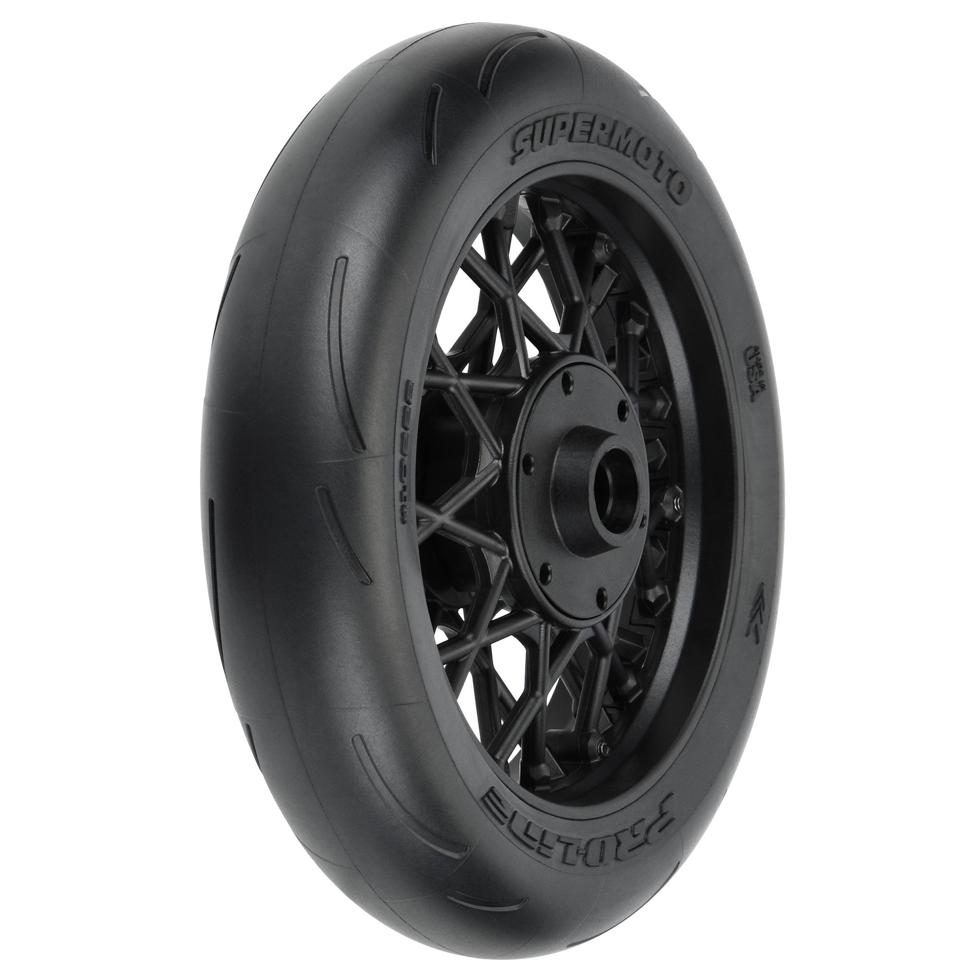 Proline 1:4 Supermoto S3 Motorcycle Front Tire MTD Black (1) PROMOTO (G-PRO10222-10)