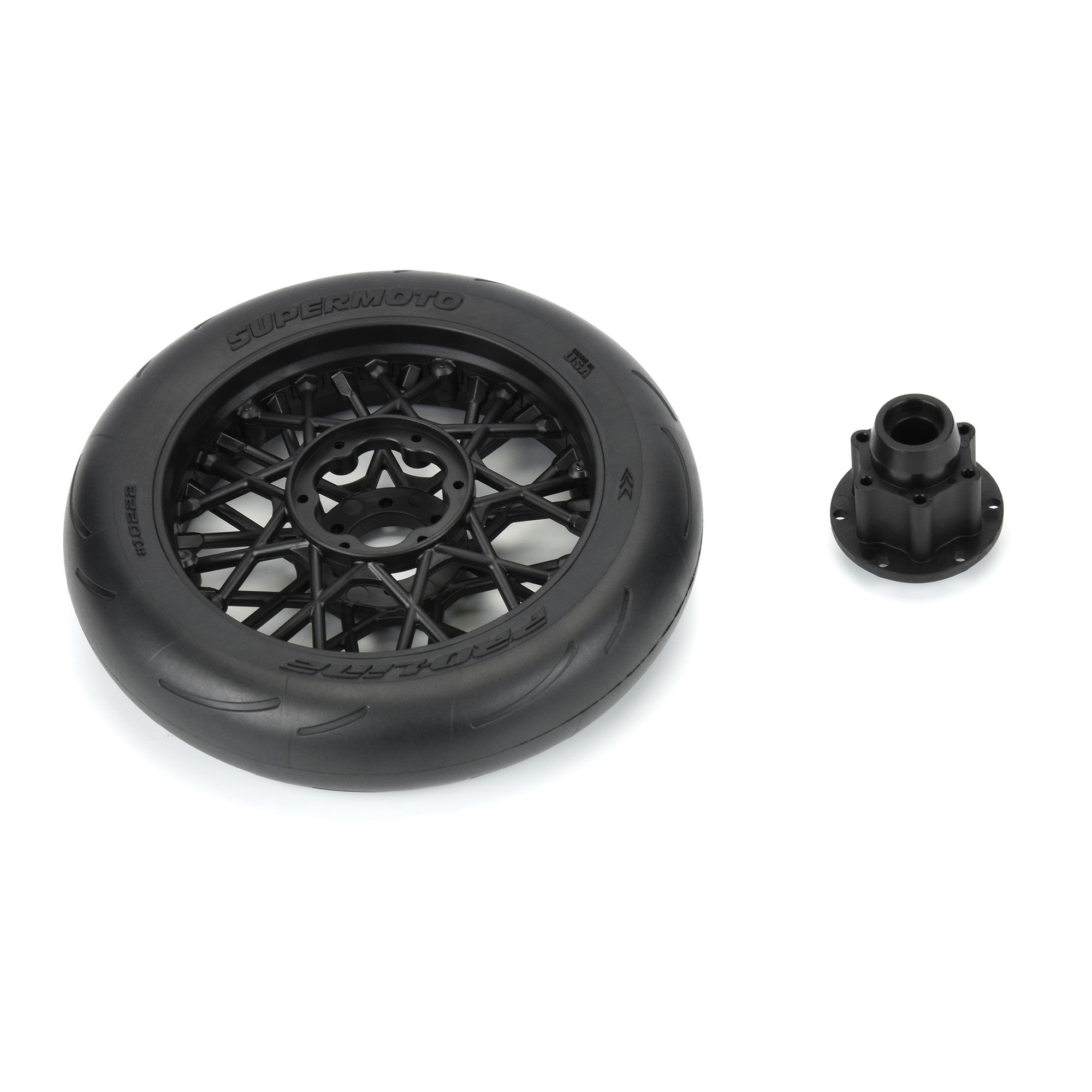 Proline 1:4 Supermoto S3 Motorcycle Front Tire MTD Black (1) PROMOTO (G-PRO10222-10)