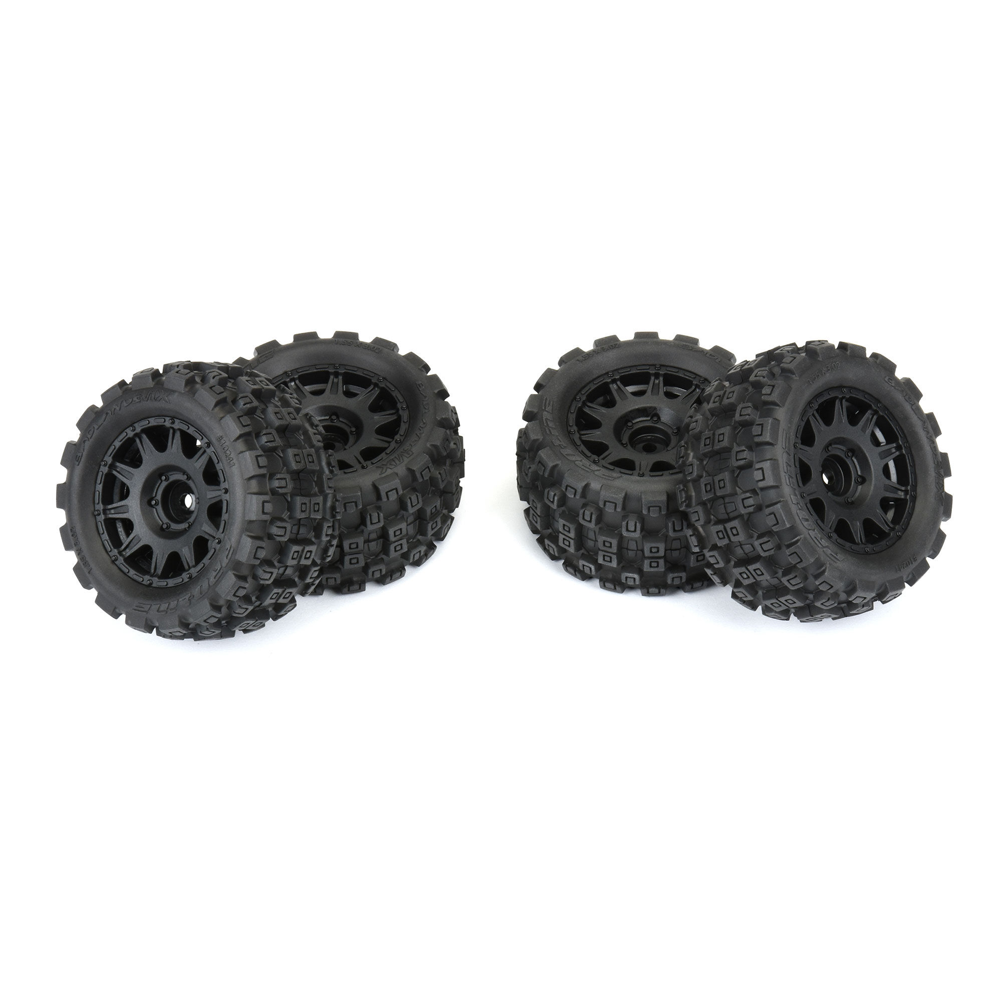 Proline Badlands MX 1.85&quot; All-Terrain Truck Tires (4) Mounted (G-PRO1024110)