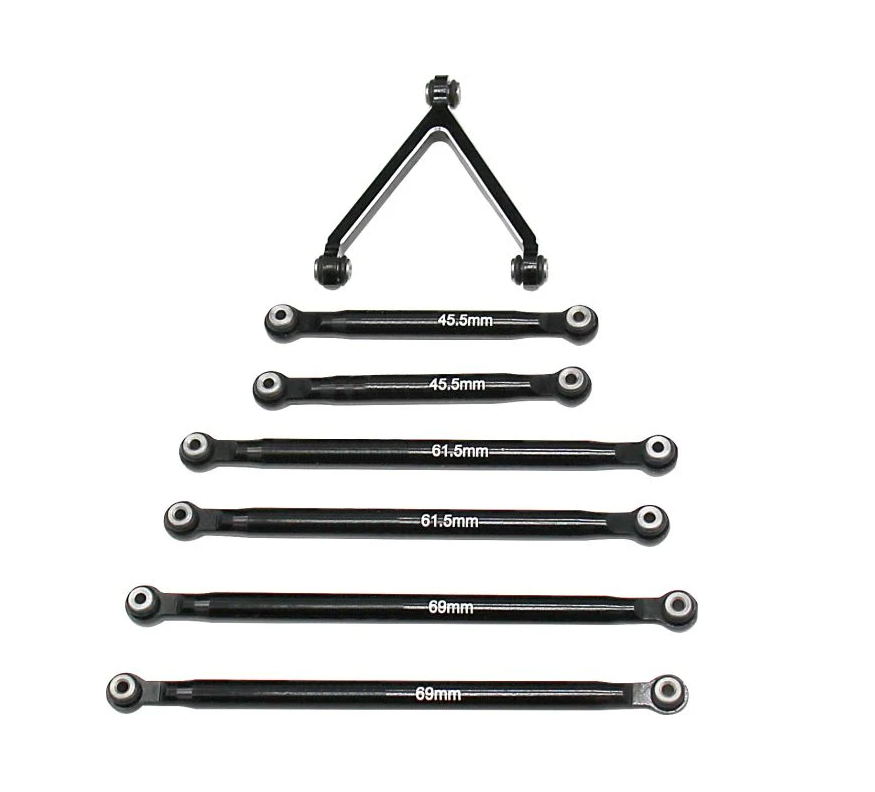 RC Overhaul Lower Tie Rod Set Blk Aluminum SCX24 (G-RCO-AX022)