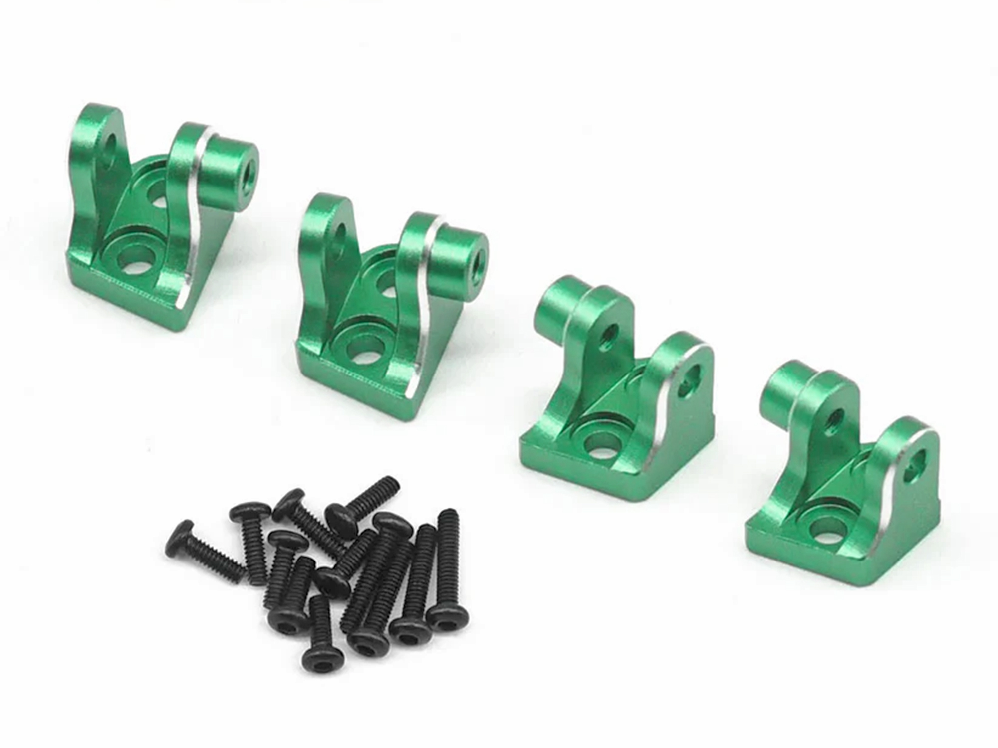 RC Overhaul Axle Link Mount Fr &amp; Rr Green Alum 4pcs, LMT Mini (G-RCO-LOS03G)