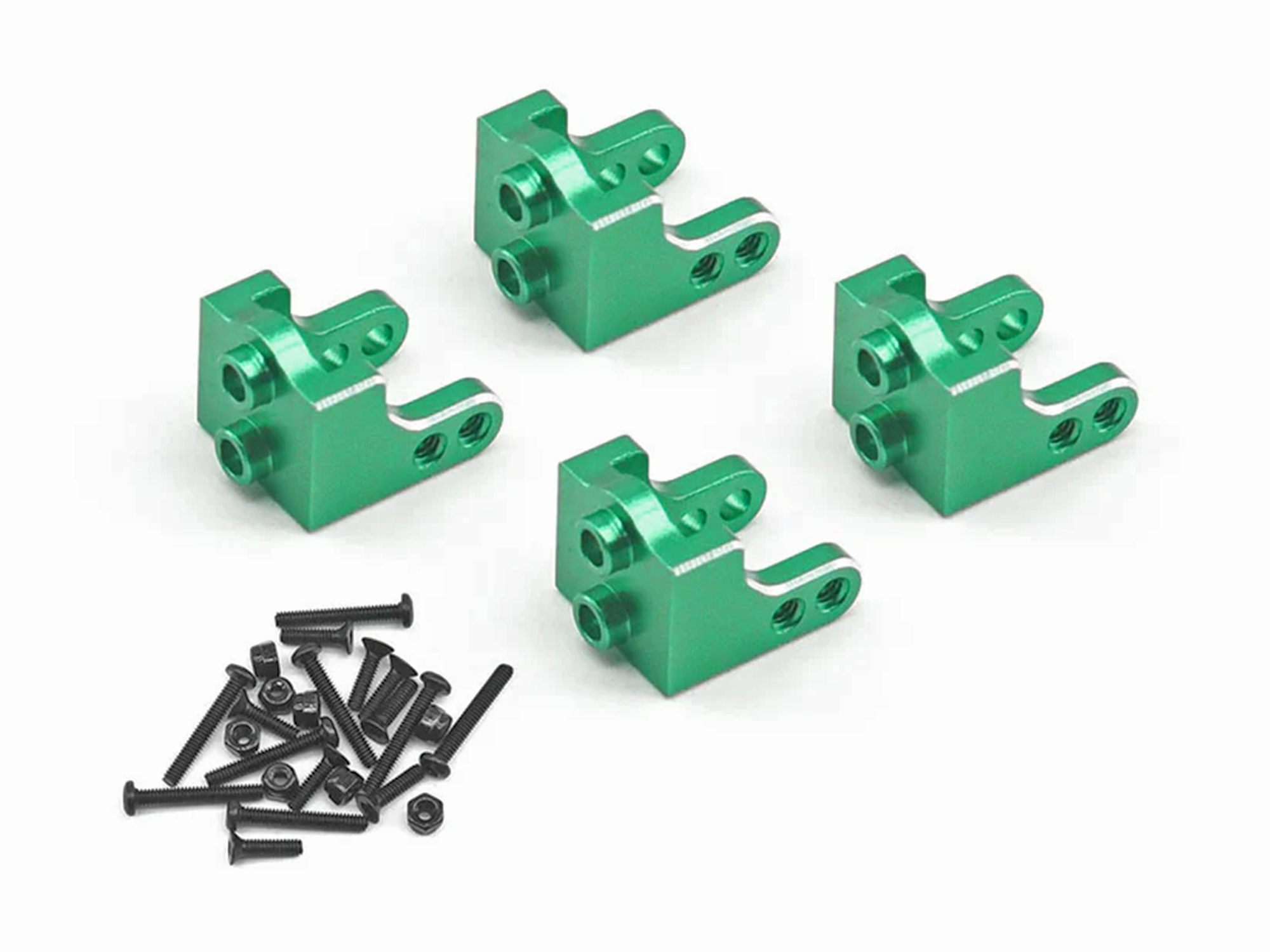 RC Overhaul Upper Shock Mount Green Alum 4pcs, LMT Mini (G-RCO-LOS05G)