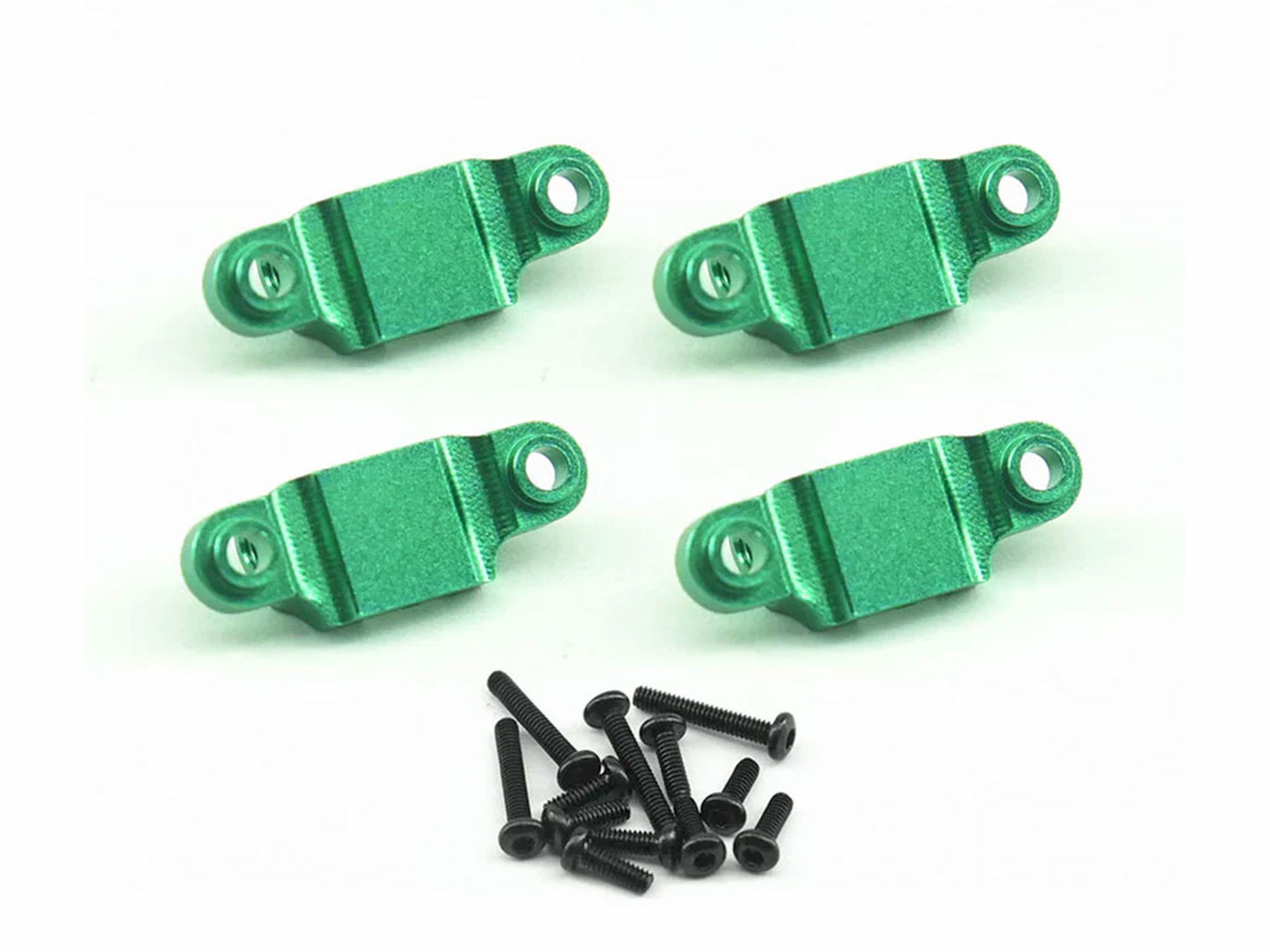RC Overhaul Lower Shock Mount Green Alum 4pcs, LMT Mini (G-RCO-LOS06G)