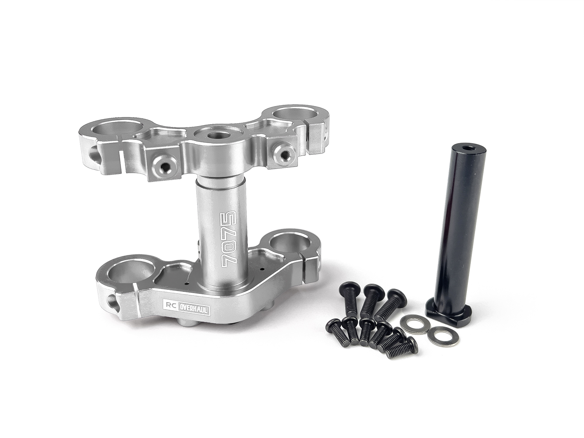 RC Overhaul Aluminum Triple Clamp Set, Promoto, Silver (G-RCO-MX03S)