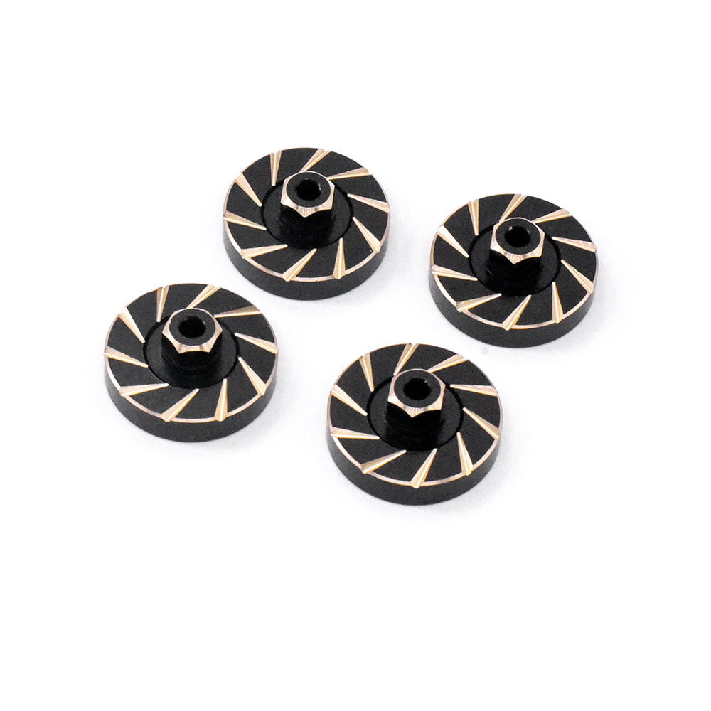 RC Overhaul Hex Wheel Weight Blk Brass, Ext (4) TRX-4M (G-RCO-TRX007)