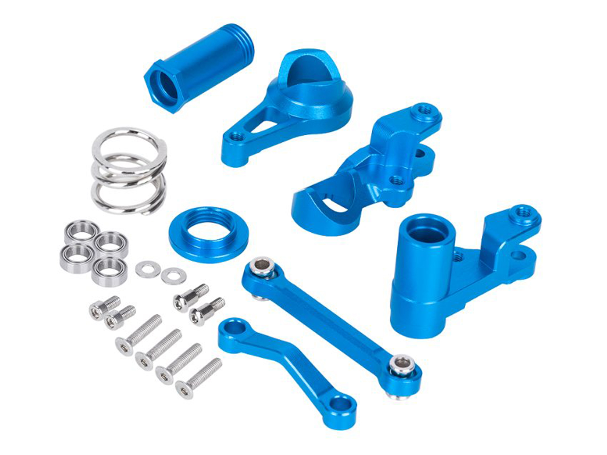 RC Overhaul Servo Saver Assy, Blue Alum, 4x4 Slash BL-2S (G-RCO-TRX046)