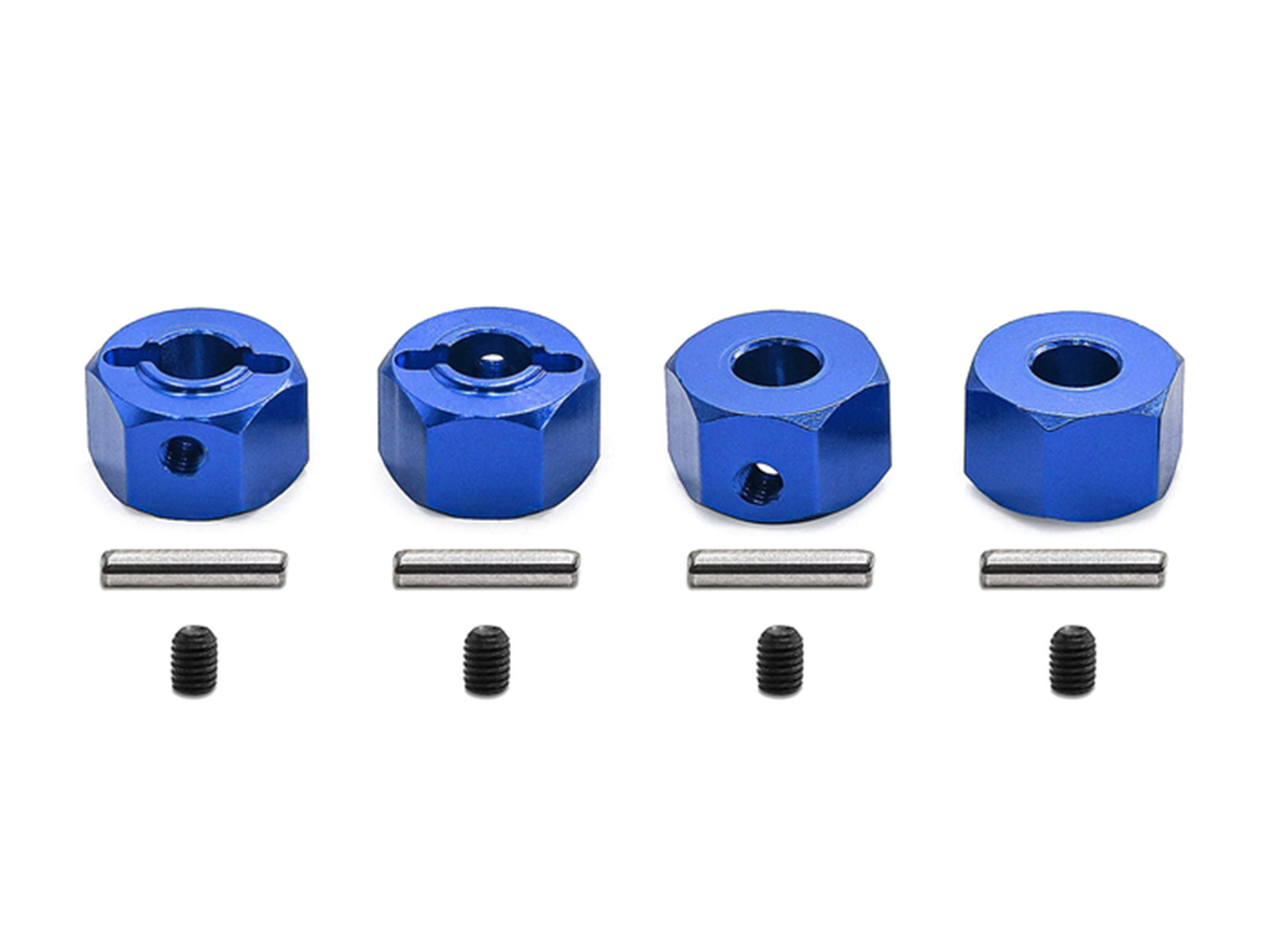 RC Overhaul Aluminium Hex Drive (pk4), Blue, Traxxas Mini Maxx (G-RCO-TRX048BL)