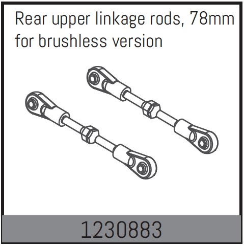 Absima Rear Turnbuckles 70-78mm (2) ( AB 1230883)