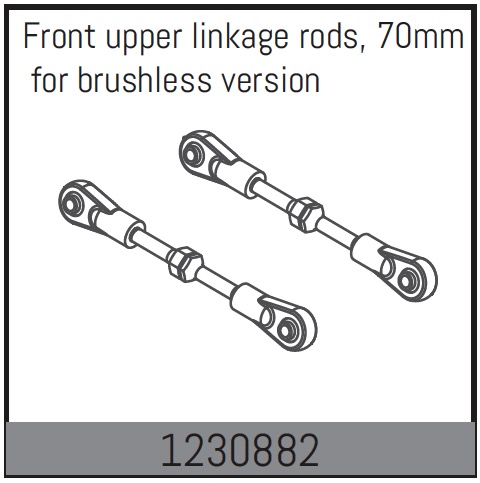 Absima Front Turnbuckles 62-70mm (2) ( AB 1230882)