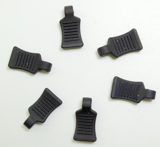 Absima Rubber Body Clips Holder, BLack (6) ( AB 2440057)