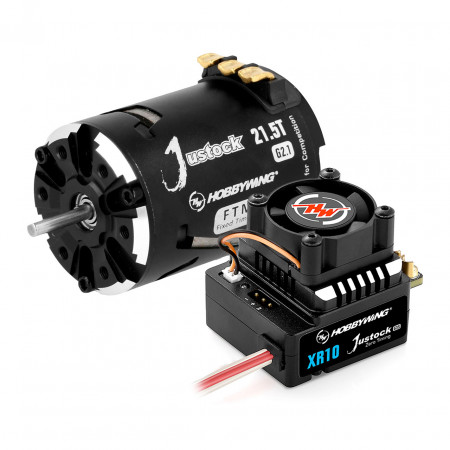 Hobbywing Combo XR10 Justock G3S ESC &amp; Justock G2.1 - 21.5T Motor (HW38020373)
