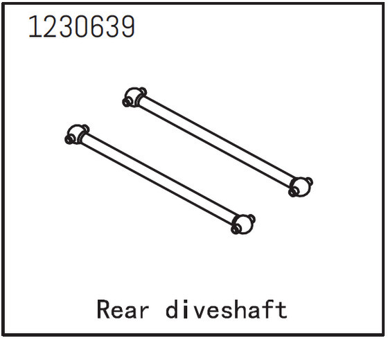 Absima Rear Drive Shaft (2) ( AB 1230639)