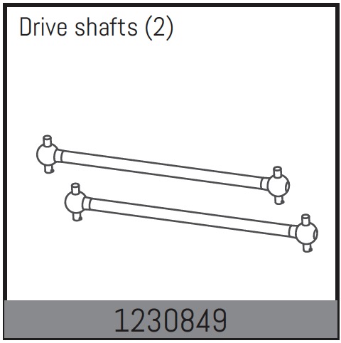 Absima Rear Drive Shafts (2) ( AB 1230849)