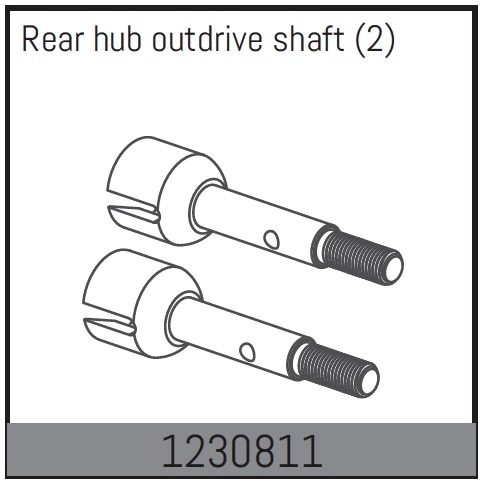Absima Rear Wheel AXLe (2) ( AB 1230811)