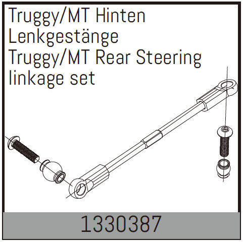 Absima Rear Steering Linkage Set For Truggy /Mt ( AB 1330387)