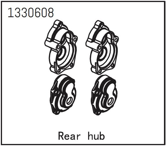 Absima Rear Hub L/R - Yucatan ( AB 1330608)