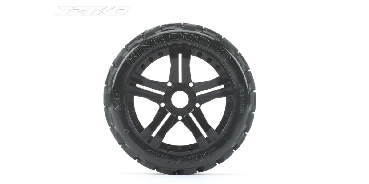 Jetko Extreme King Cobra 1:8 Buggy Belted Tyre Black Wheels 2Pcs (JK1502RB)