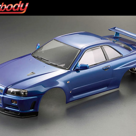 Killerbody Nissan Skyline R34 195mm Finished Body - Blue (KB48716)
