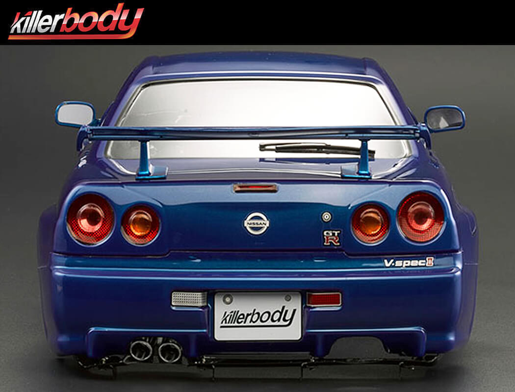 Killerbody Nissan Skyline R34 195mm Finished Body - Blue (KB48716)