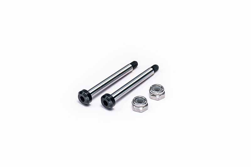 Koswork AE RC10 Rear Inner 58.2mm Hardened Hinge Pin w/locknuts (2) (KOS04191-14)