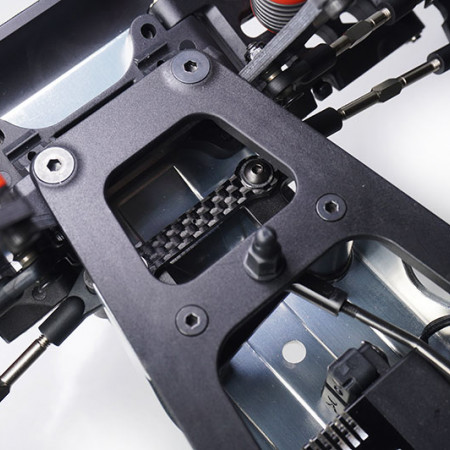 Koswork Kyosho Ultima &amp; JJ Carbon Steering Link Plate Set (KOS04361-16)