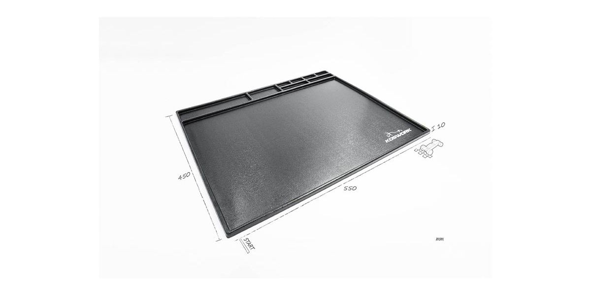 Koswork Assembly Tray 550x450mm Black (KOS32120-550BK)