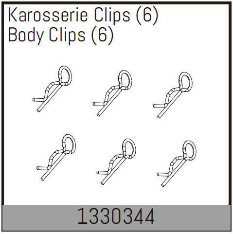 Absima Body Clips (6) ( AB 1330344)