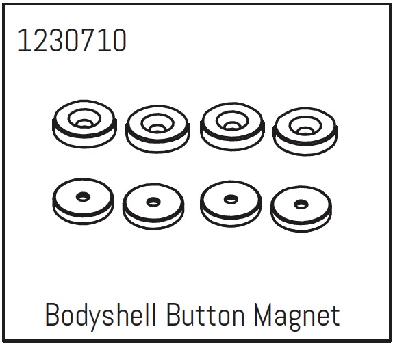 Absima Bodyshell Button Magnet (4) - Khamba ( AB 1230710)