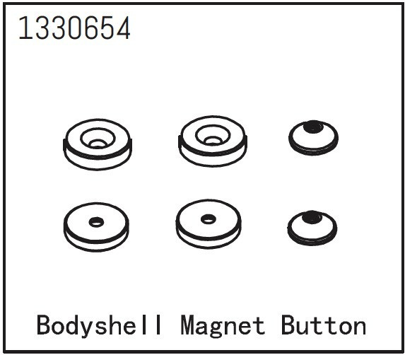 Absima Bodyshell Magnet Button - Yucatan ( AB 1330654)