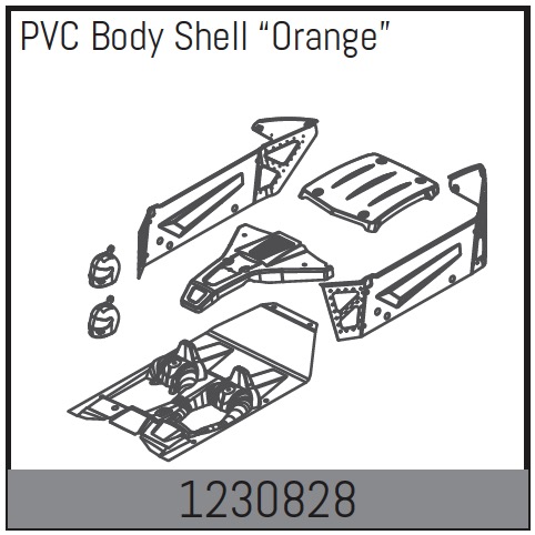 Absima Body Shell Set - Orange ( AB 1230828)