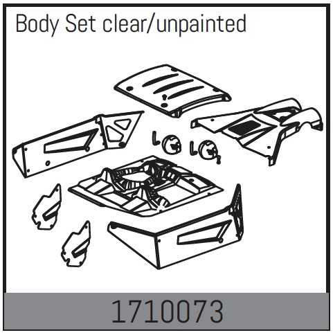 Absima Body Set Clear/Unpainted ( AB 1710073)