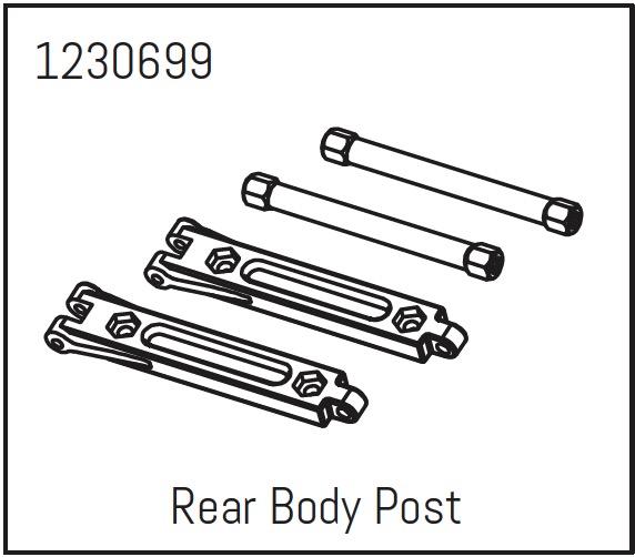 Absima Rear Body Post - Khamba  ( AB 1230699)