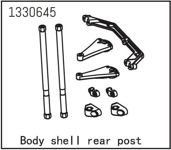 Absima Bodyshell Rear Post - Yucatan ( AB 1330645)