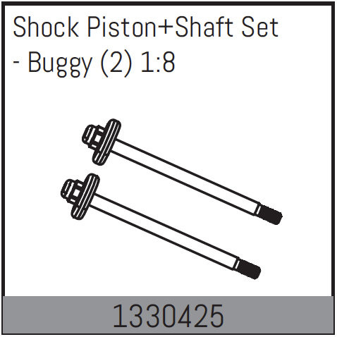 Absima Shock Piston+Shaft Set - Buggy (2) 1:8 ( AB 1330425)
