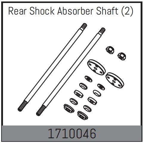 Absima Rear Shock Absorber Shaft (2) ( AB 1710046)