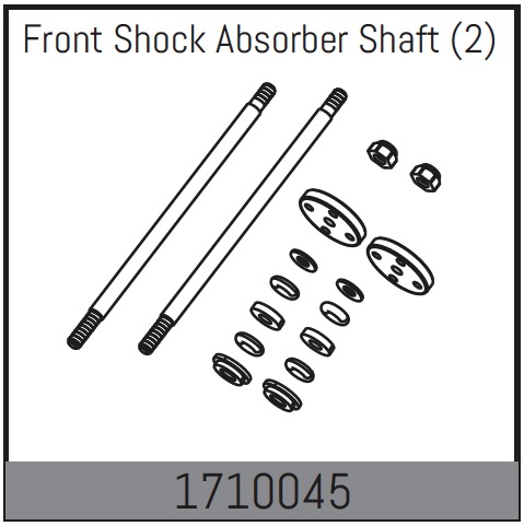 Absima Front Shock Absorber Shaft (2) ( AB 1710045)