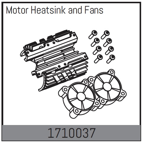 Absima Motor Heatsink And Fans ( AB 1710037)