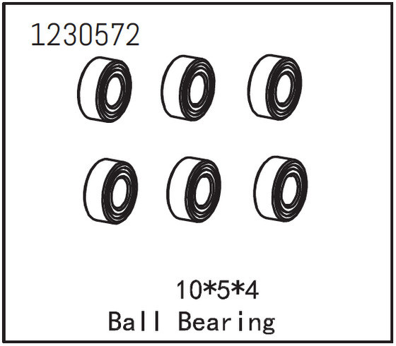 Absima Ball Bearing 10*5*4 (6) ( AB 1230572)