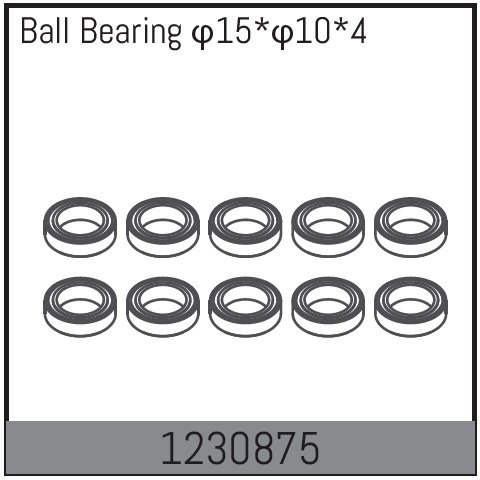 Absima Ball Bearing 15*10*4 (10) ( AB 1230875)