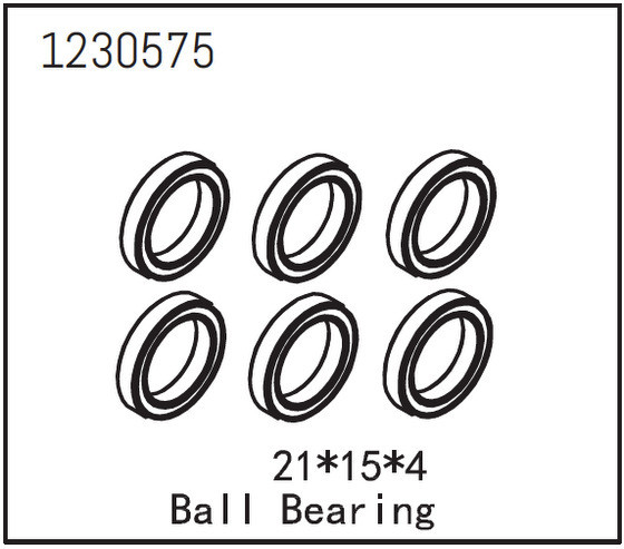 Absima Ball Bearing 21*15*4 (6) ( AB 1230575)