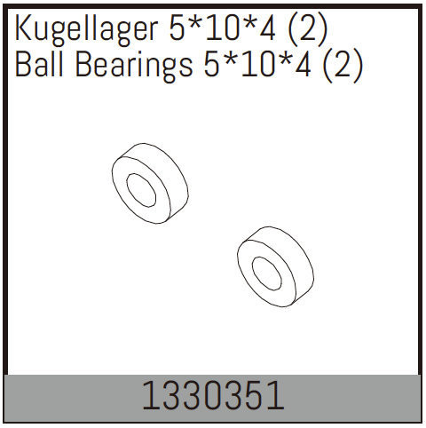 Absima Ball Bearings 5*10*4 (2) ( AB 1330351)
